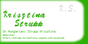 krisztina strupp business card